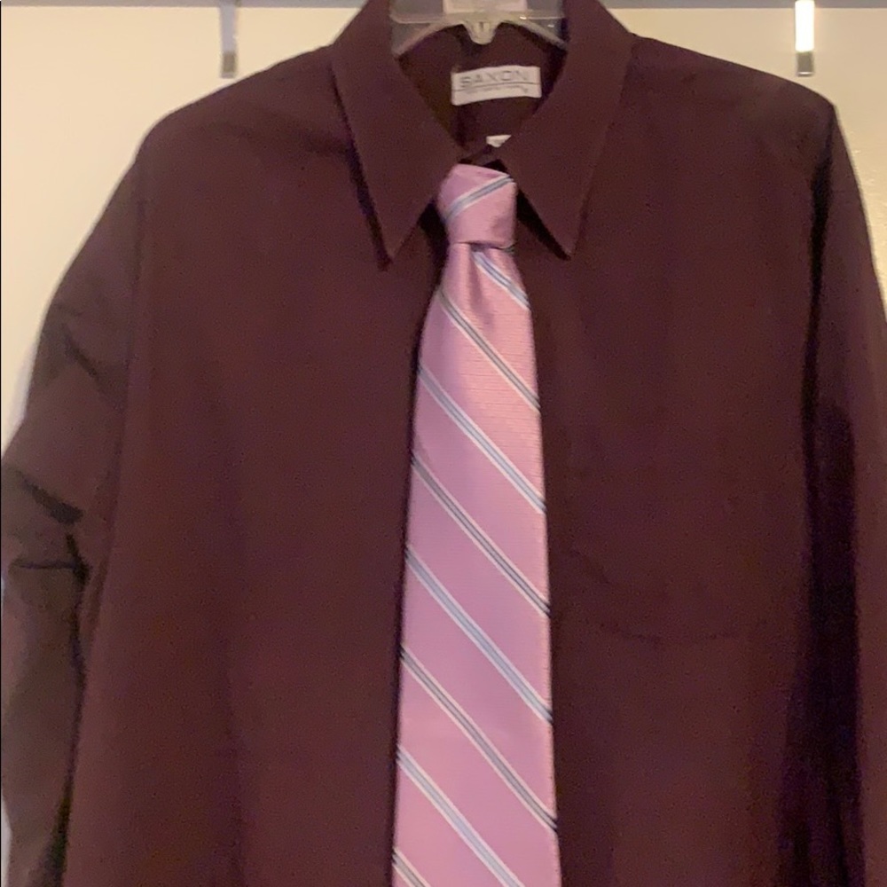 Dress Shirt & Tie by Saxon TALL 17 36 Stafford